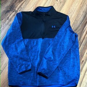 Under Armour Men's Performance half zip in Blue and Black